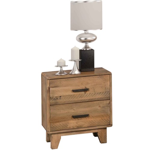 Ridge Pine Wood Bedside Table by Temple & ster Style Sourcebook