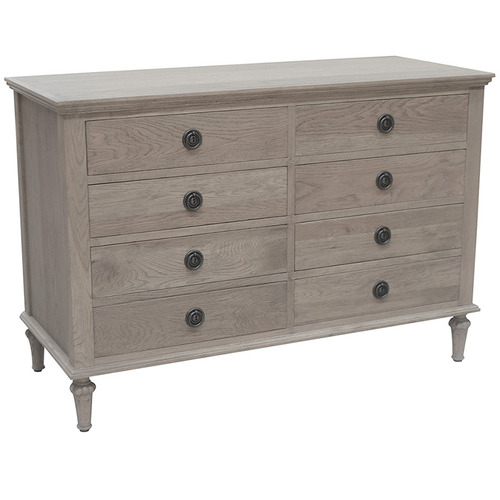 Emmerson Oak Wood Chest of Drawers Colour White Washed by Temple