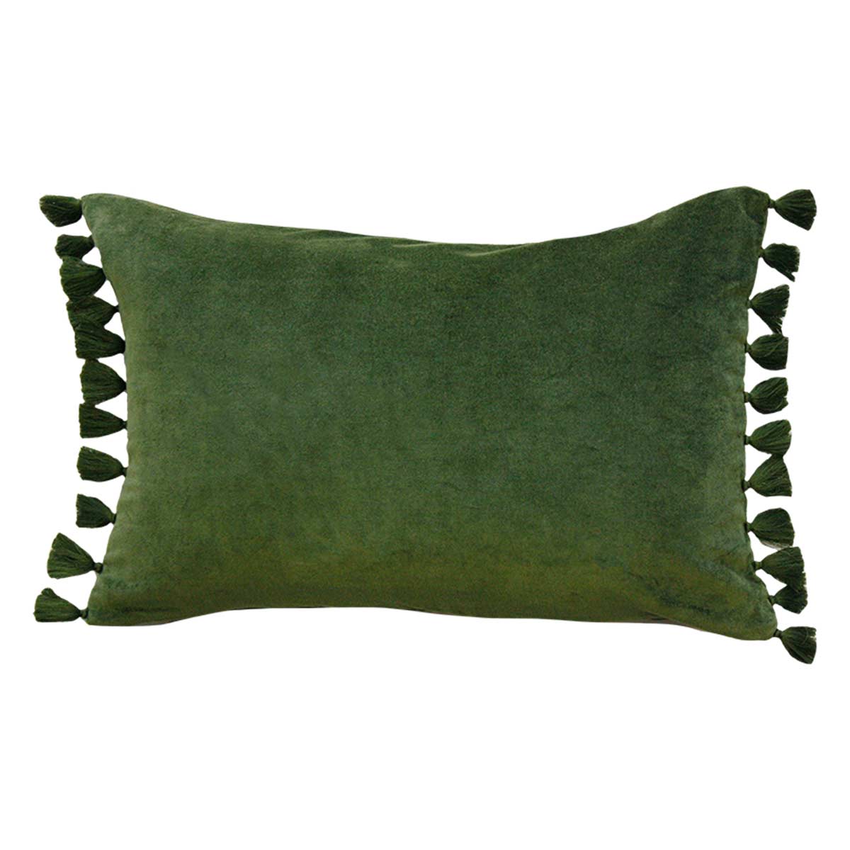 Este Feather Fill Cushion 35x53cm in Velvet Khaki by OzDesignFurniture Style Sourcebook