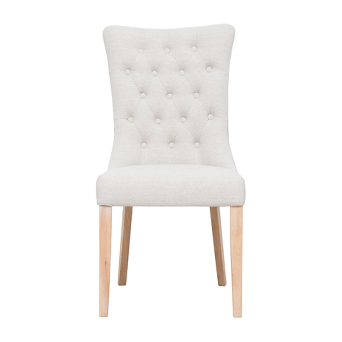 Xavier Dining Chair in Beige/Clear Leg by OzDesignFurniture Style Sourcebook