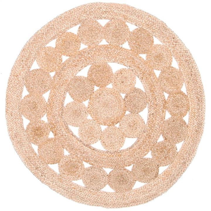 Natural Daisy Hand Braided Jute Indoor/Outdoor 240cm Round Rug by Rug