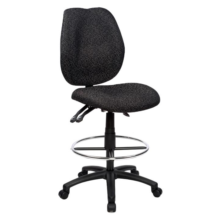Sabina Fabric Office Drafting Chair, Black by YS Design Style Sourcebook