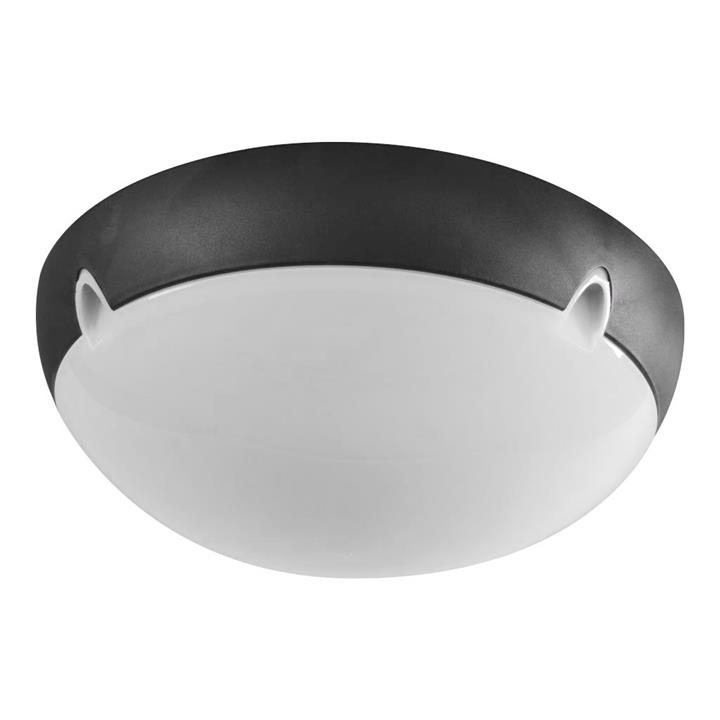 Polydome IP66 Italian Made Exterior Ceiling Light, Medium, Black by