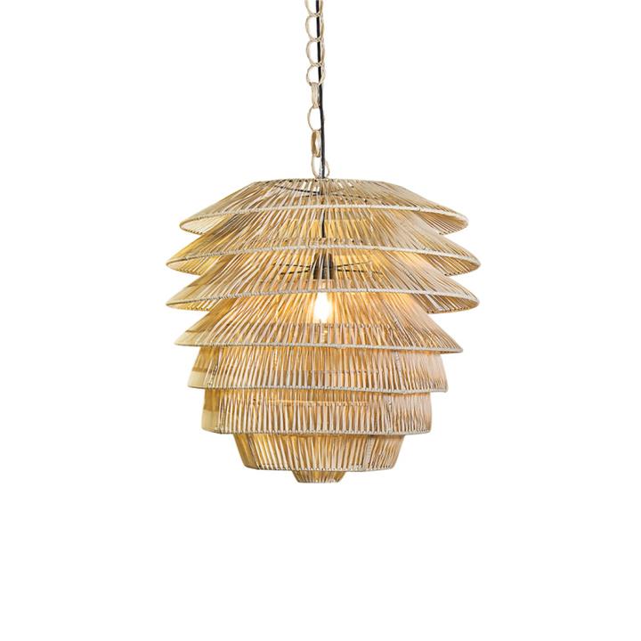 Saba Rattan Pendant Light, Natural by Emac & Lawton Style Sourcebook