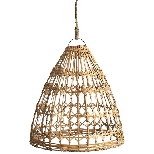 Natural Flat Rattan Lamp Shade by Temple & ster Style Sourcebook