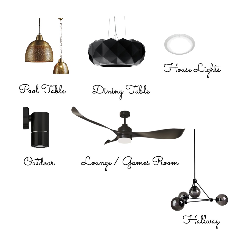 Lighting Interior Design Mood Board by BlueButterfly Style Sourcebook