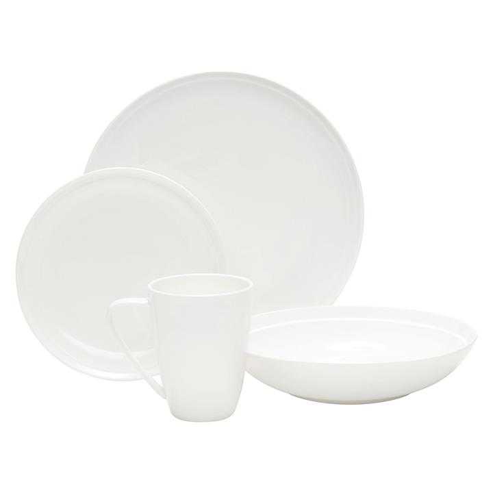 Edge 16Piece Dinner Set in White by Salt & Pepper by Salt & Pepper