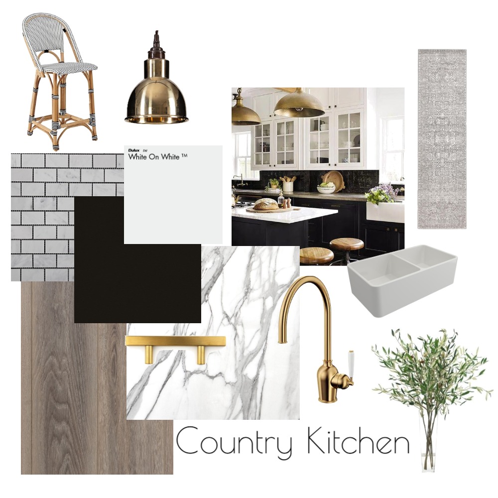 Country Kitchen Mood Board Interior Design Mood Board by Sezzi_M