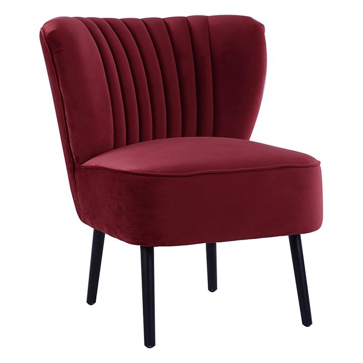 Cassandra Velvet Chair in Burgundy by D&D Design by D&D Design - Style