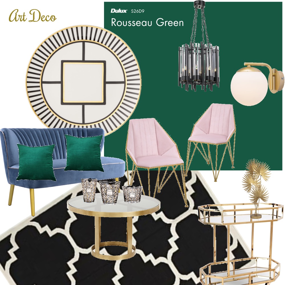 Art Deco Interior Design Mood Board by margreysy Style Sourcebook