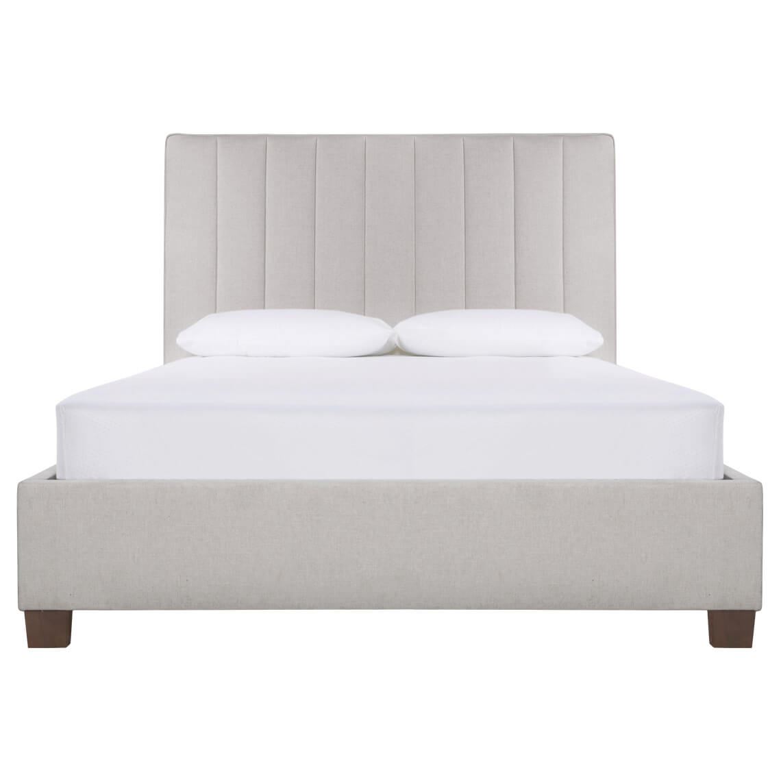 Knap II Bed Queen Vertical Channel Side Drawer (PI) Prague Fog by