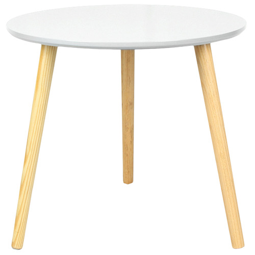 40cm Aura Round Coffee Table Tabletop Colour White by Temple & ster