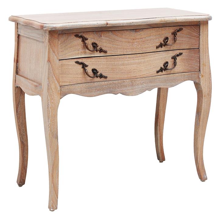 Chateaux 2 Drawer Bedside Table in Light Brown by Hudson Furniture by