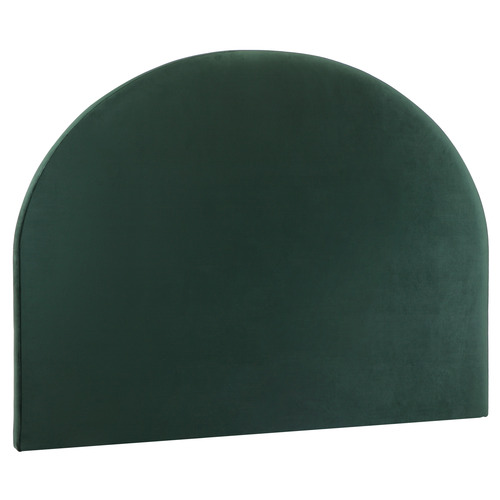 Round Arch Velvet King Single Bedhead Colour Hunter Green