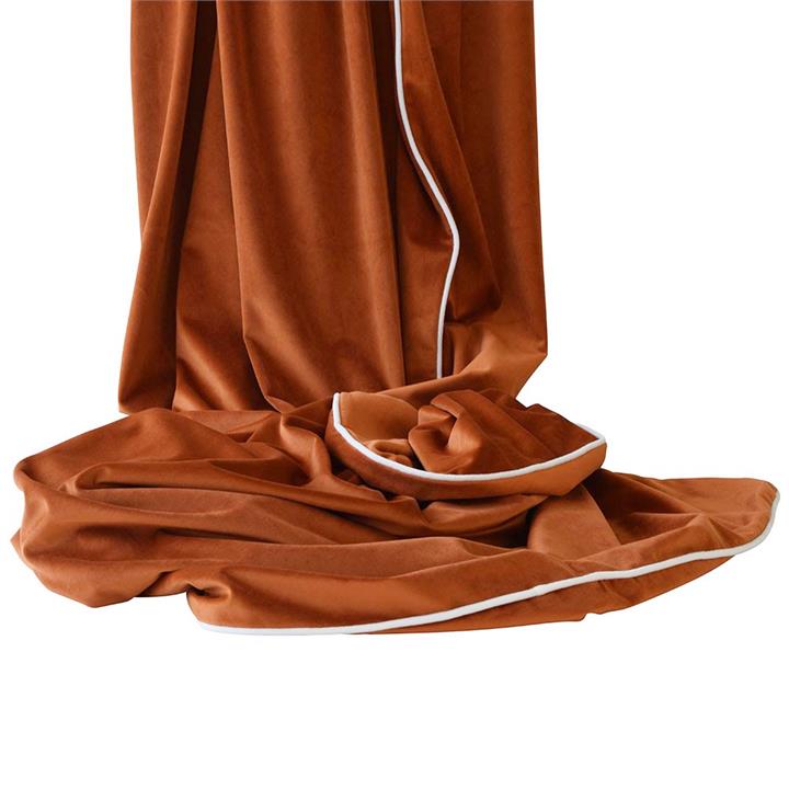 Rodeo Luxury Velvet Throw, 145x250cm, Orange by COJO Home Style