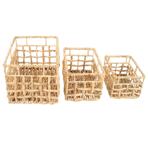 3 Piece Lai Water Hyacinth Basket Set by Temple & ster Style