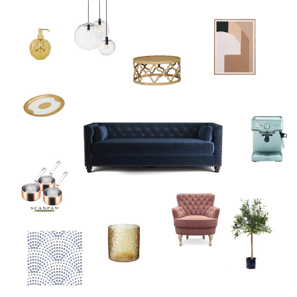 Midcentury Modern Interior Design Mood Board by EllenZhang Style