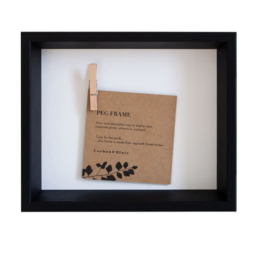 4 x 6" Peg Photo Frame Colour Black by Temple & Webster Style Sourcebook