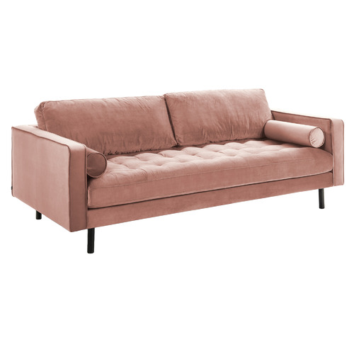 Pink Verira 3 Seater Velvet Sofa by Temple & ster Style Sourcebook