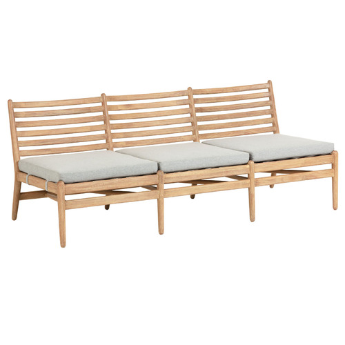 Natural Yanah 3 Seater Eucalyptus Wood Outdoor Sofa by Temple & ster
