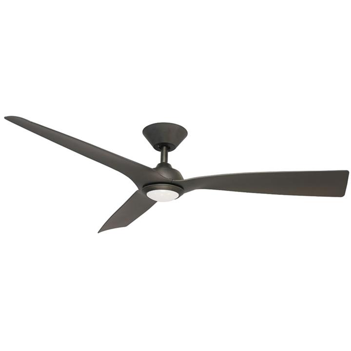Trinidad III DC Ceiling Fan with LED Light, 130cm/52", Black by
