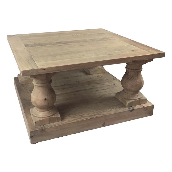 Balustrade Coffee Table Wood Natural Jac Home Living by Jac Home Living