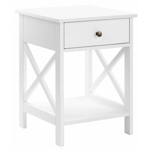 White Noosa Bedside Table by Temple & ster Style Sourcebook