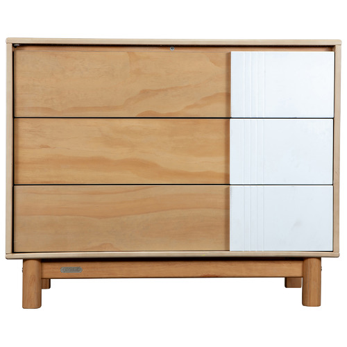 Grotime Scandi Pine Wood Chest Of Drawers Colour Honey Elm & White by