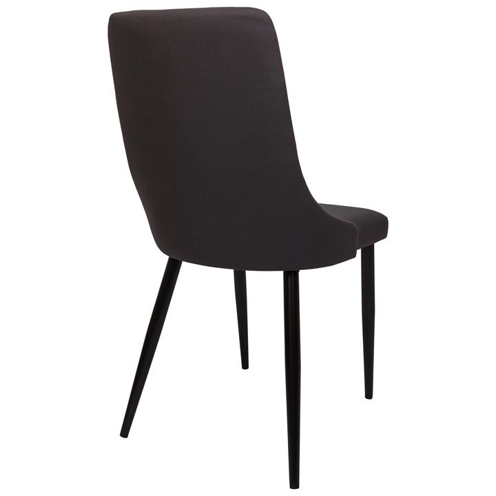 Fogg Fabric Dining Chair, Charcoal by Viterbo Modern Furniture Style