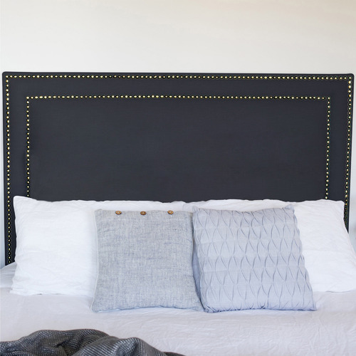 Macbeth Jacquard Bedhead Size Single, Colour Ebony by Temple