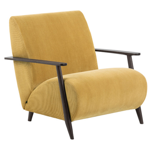 Velimir Corduroy Armchair Colour Mustard by Temple & ster Style