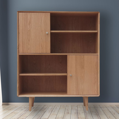Niche Oak Wood High Bookcase by Temple & ster Style Sourcebook