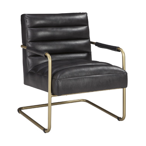 Black Hackley Faux Leather Armchair by Temple & ster Style Sourcebook