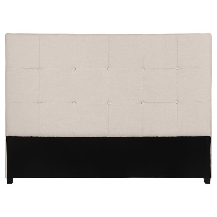 Regent Tufted Fabric Bed Headboard, Queen, Oatmeal by Cozy Lighting & Living Style Sourcebook