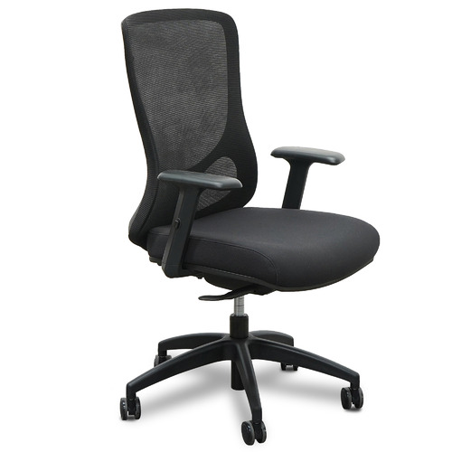 Black Konarske Open Back Mesh Office Chair by Temple & Webster Style