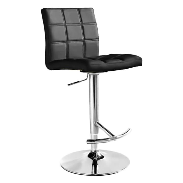 Paso PU Leather Gas Lift Counter / Bar Stool, Black by Ingram Designer