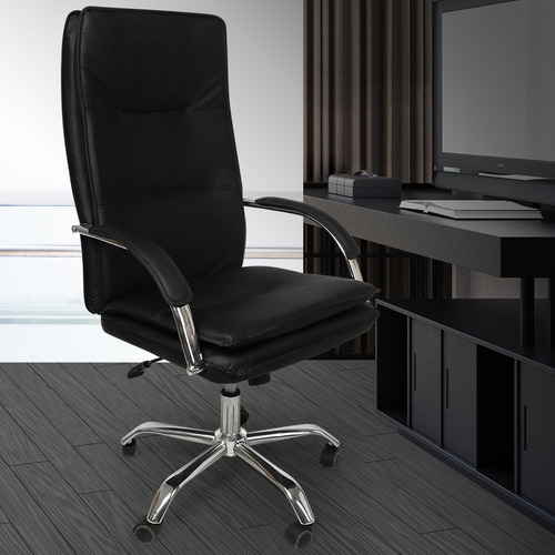 Bianka Faux Leather Office Chair Colour Black by Temple & ster