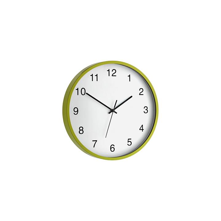 TFA Basic Analogue Wall Clock in Yellow/Green by TFA Style Sourcebook
