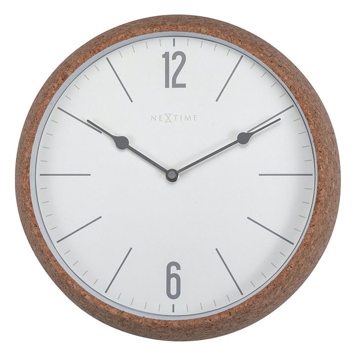 Cork Wall Clock in White by NeXtime by NexTime Style Sourcebook