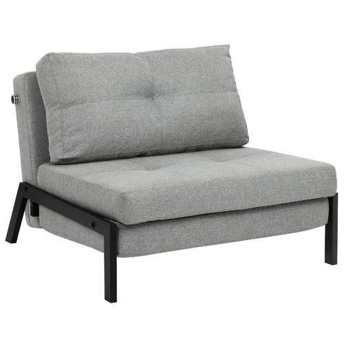 Brad Upholstered Single Sofa Bed Colour Grey by Temple & ster