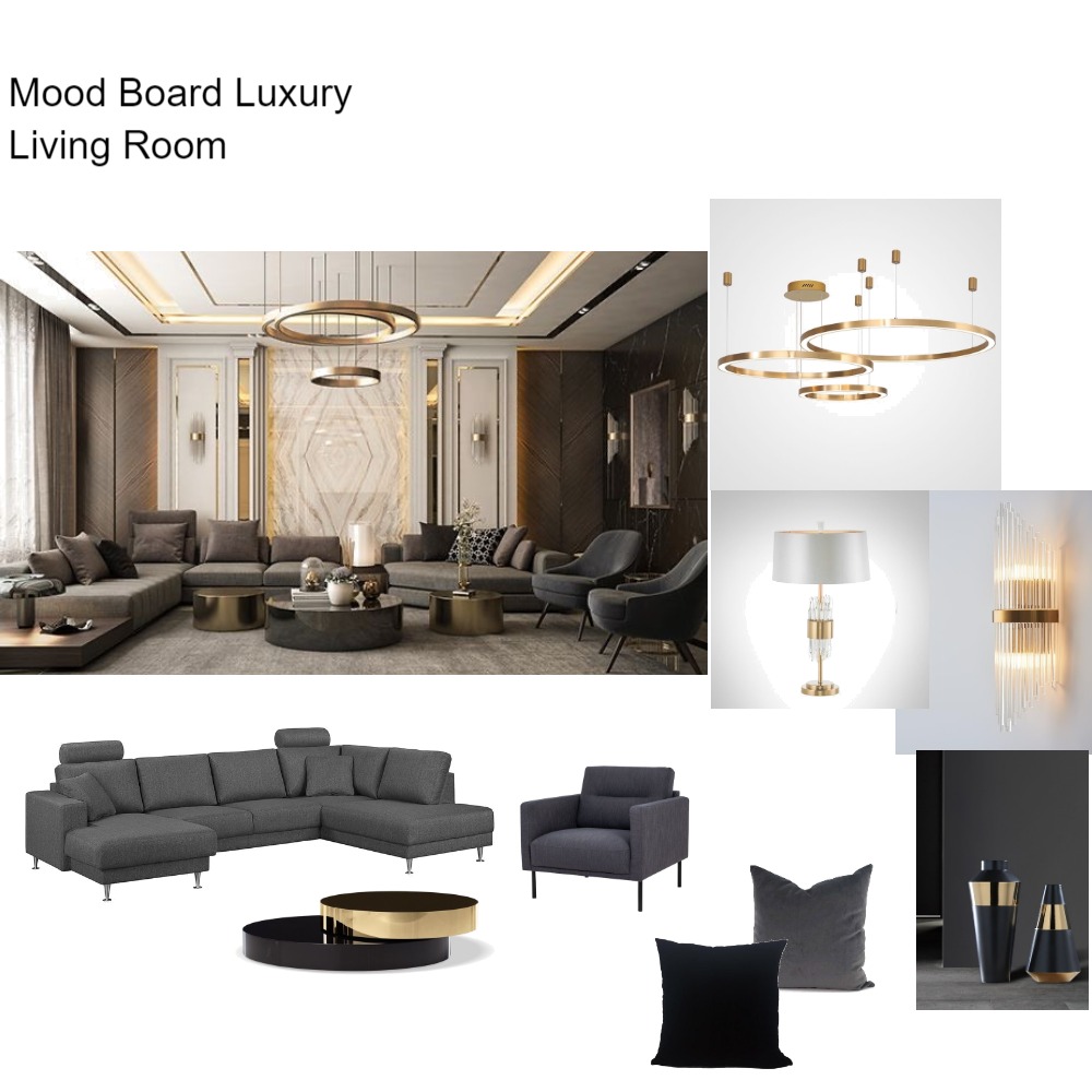 Mood Board Luxury Living Room Interior Design Mood Board by ...