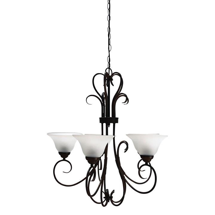 Gaston 5Light Pendant Light in Bronze by Oriel Lighting by Oriel