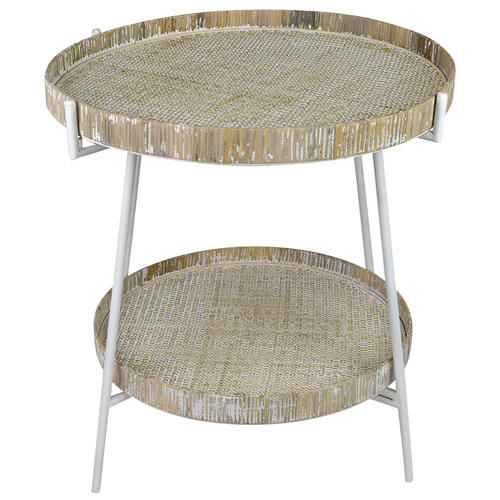 Zara 2 Tier Rattan Side Table by Temple & ster Style Sourcebook