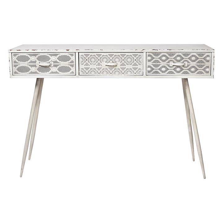 Filigree Console Table in White by Casa Uno by Casa Uno Style Sourcebook