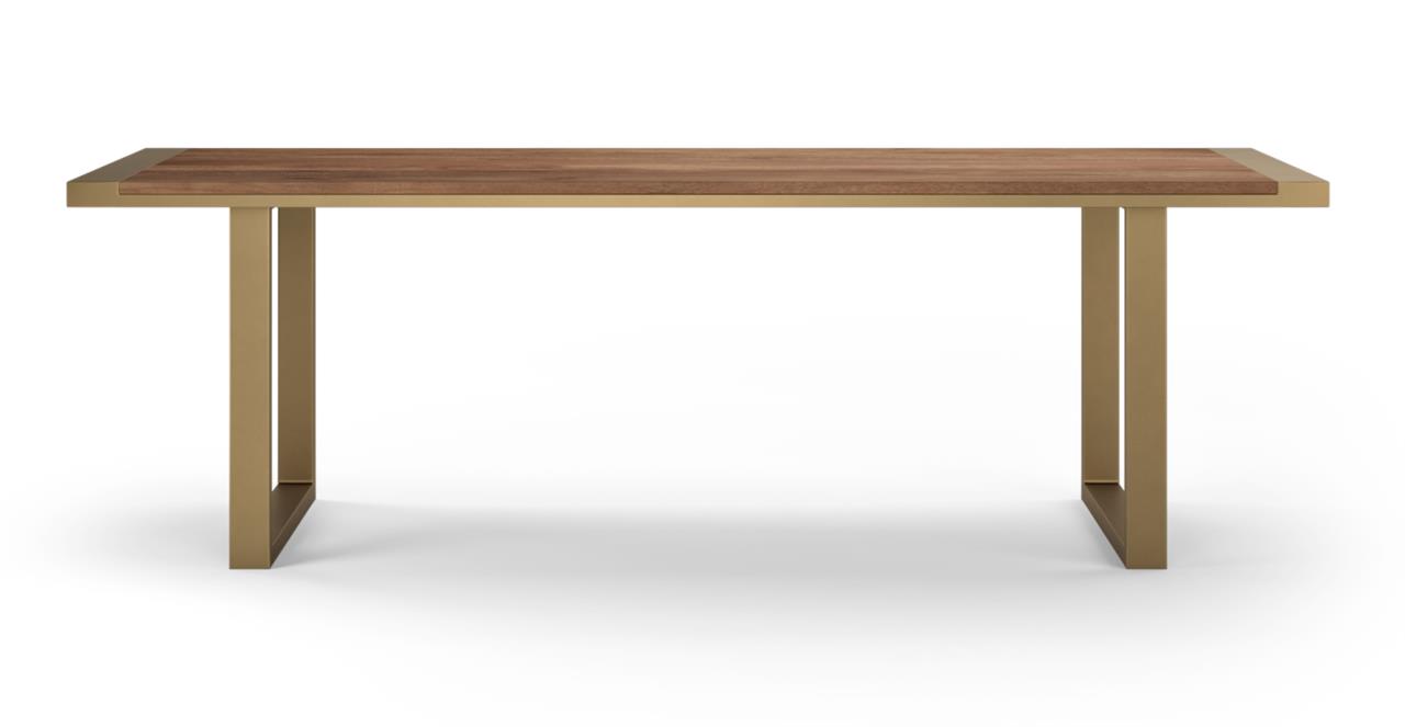 Artemis Dining Table 240cm Brun Sandblasted Solid Mango Wood by Brosa