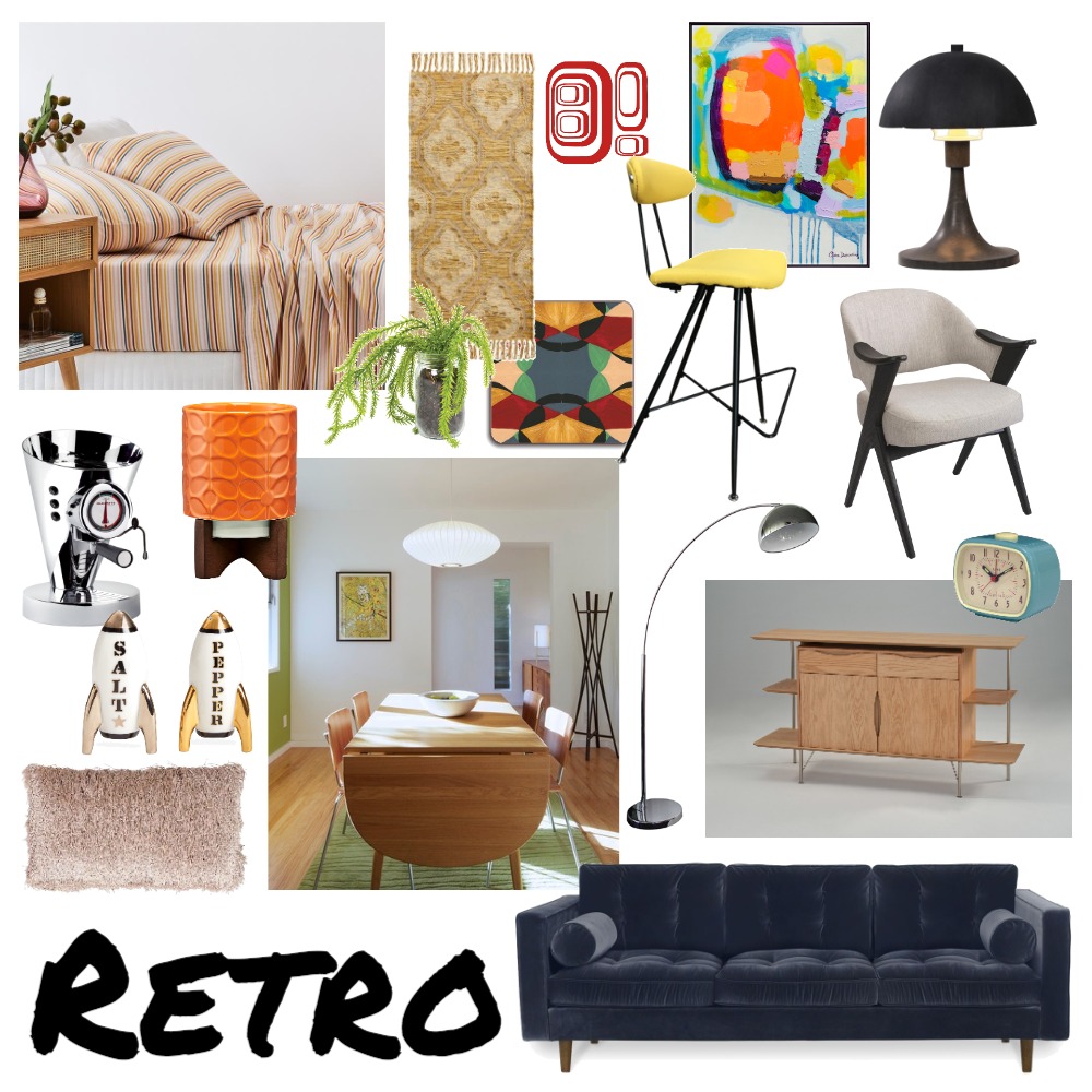Retro Interior Design Mood Board by belotdesigns - Style Sourcebook
