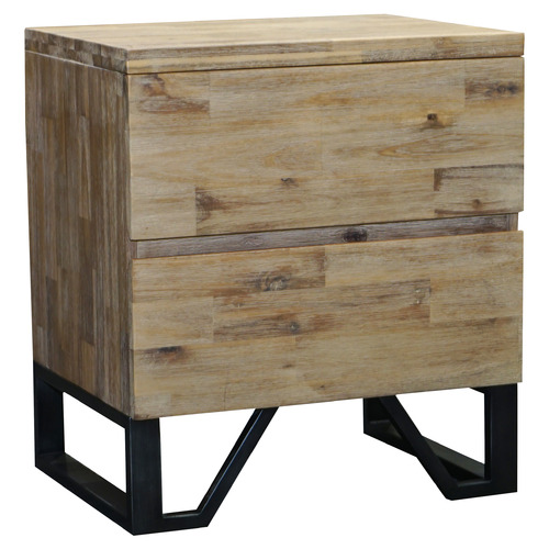Maclean Acacia Wood Bedside Table by Temple & Webster Style Sourcebook