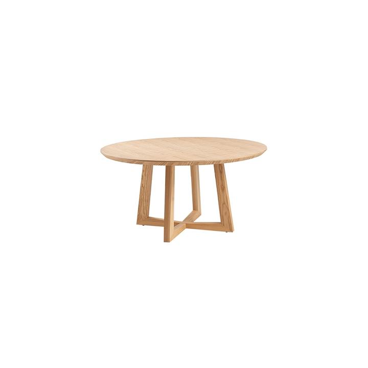 Angelique Round Dining Table Size 150cm Diametre in Light Timber by