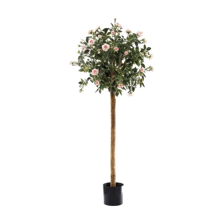 Artificial Rose Topiary Tree, Pink Flower, 120cm by Florabelle Style