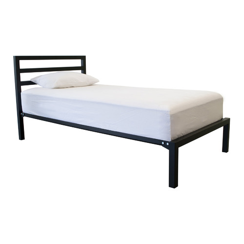 Black Casey Steel Bed Size Queen by Temple & Webster Style Sourcebook